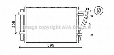 AVA QUALITY COOLING ka5147 -  Конденсатор, кондиционер